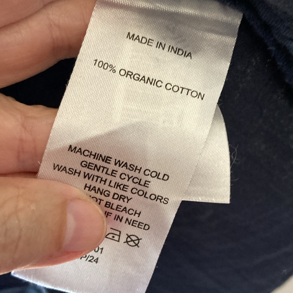 Quince Organic Cotton Gauze Roll Sleeve Shirt Blue - Large - Picture 5 of 8